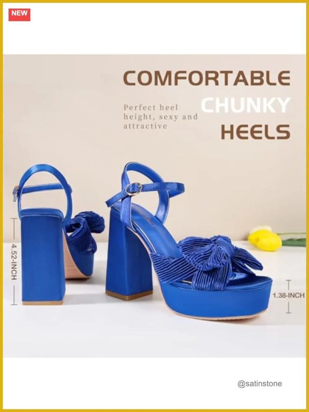 Open Toe Chunky Platform Heels Ankle Strap Wedge Sandals